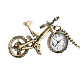 Bicycle Watch Keychain - Vintage Pocket Watch Keychain