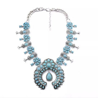 Chunky Turquoise Stone Necklace