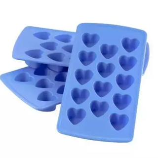 Heart Shape Ice Cube Tray, Chocolate Mould [BPA Free Plastic] | Cool Kitchen Items (set of 2)
