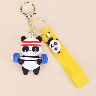 Fitness Freak Panda Keychain - 3D keychain