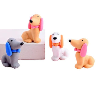 Long Ear Dog Eraser [set of 4] – Return Gift Idea for Kids - Assorted Colour