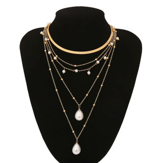 Five Layered Pearl Necklace | The Star Studded Jewel