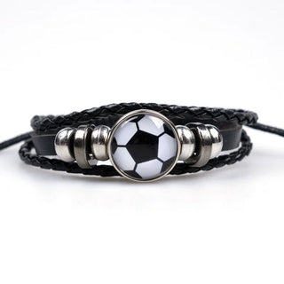 Cool Soccer Leather Bracelet