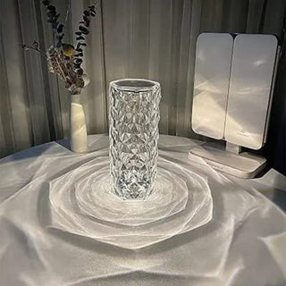 Crystal Prism Rose Lamp
