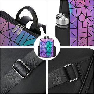 Geometric Luminous Bag Glow in The Dark Holographic Reflective Backpacks