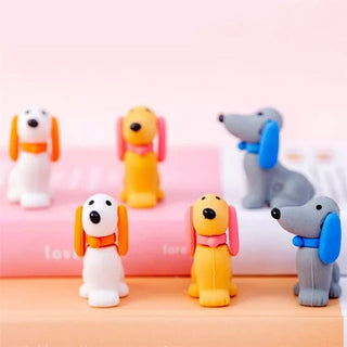 Long Ear Dog Eraser [set of 4] – Return Gift Idea for Kids - Assorted Colour