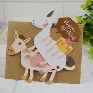 Cute Animal Birthday Greeting Card with Envelope - Limited Edition Greeting Card