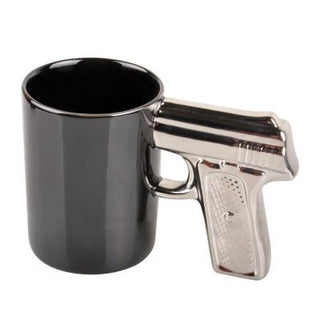Black Mug Silver Gun