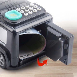 Police Jeep Coin Bank | Securicar Coin Safe with Password and Music