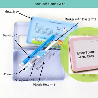 Metal Wide Pencil Box - All in One