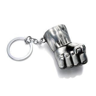 Hulk metal keychain silver