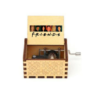 Friends Music Box - Hand Crank Wood Box