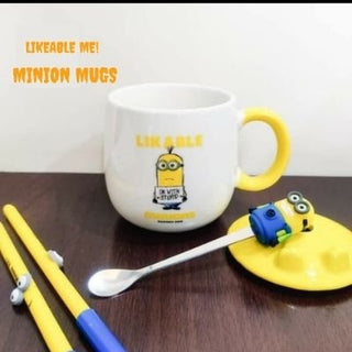 Minion Mug with Lid and Spoon
