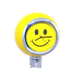 Yellow Color Smiley Spring Clock for Car Dashboard - Geekmonkey
