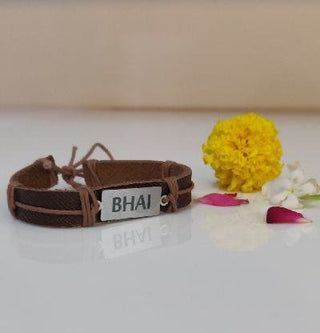 Rakhi for Bhai - Vegan Leather Bracelet