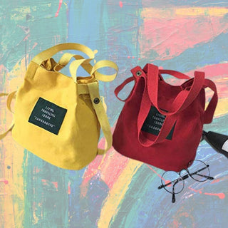 Mini Canvas Bucket Bags
