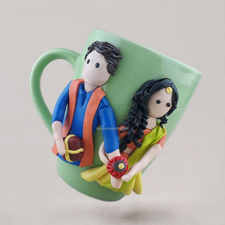 Rakhi Handmade Mug - Clay Mug