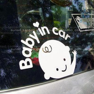 baby in car sticker