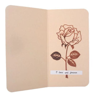 Rose Metal Bookmark with Card