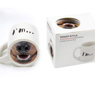 dog face mug with packing