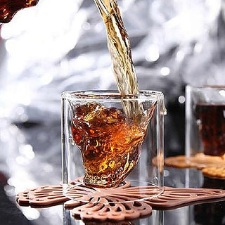 Double Walled Skull Glass