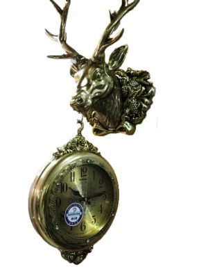 Metallic Reindeer clock